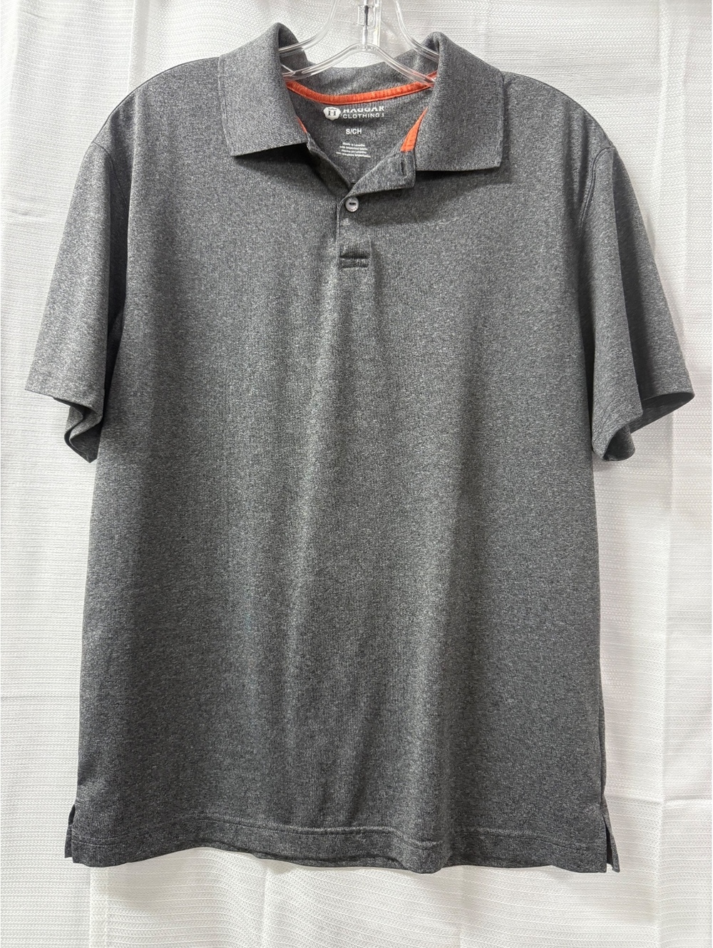 Haggar Men's Gray Polyester Polo Shirt Size S
